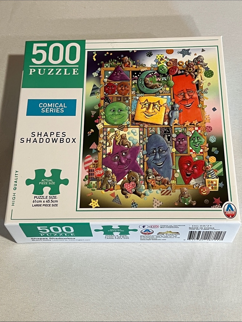 500-Piece Comical Shapes Shadowbox Puzzle - Multicolor